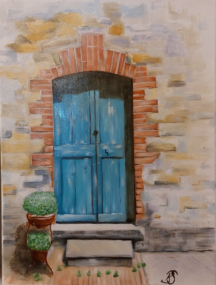 artigall: Blue Door Painting sulser-art